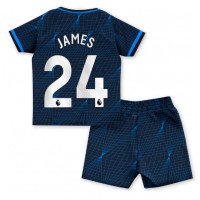 Dječji Nogometni Dres Chelsea Reece James #24 Gostujuci 2023-24 Kratak Rukav (+ Kratke hlače)